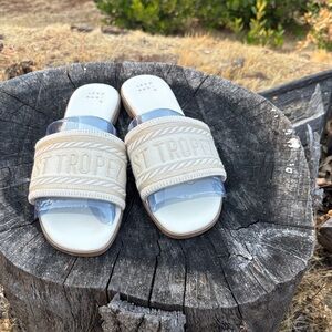 a new day Cream and Clear Sandals